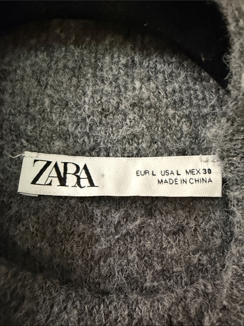 Zara Gray Sleeveless Mock Neck Knit Mini Dress - Picture 2 of 2